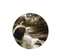 Poezjzw 4pcs Shark In The Sea Pattern Lavender Scent Car Aroma Round Shape Hanging Fragrance Applies To Closet Shoe