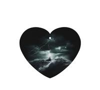 Poezjzw 4pcs Ship In The Storm Pattern Lavender Scent Car Aroma Heart Shape Hanging Fragrance Applies To Closet Shoe