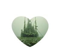 Poezjzw 4pcs Shipwreck In The Deep Pattern Lavender Scent Car Aroma Heart Shape Hanging Fragrance Applies To Closet Shoe
