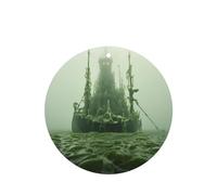 Poezjzw 4pcs Shipwreck In The Deep Pattern Lavender Scent Car Aroma Round Shape Hanging Fragrance Applies To Closet Shoe