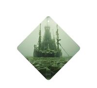 Poezjzw 4pcs Shipwreck In The Deep Pattern Lavender Scent Car Aroma Square Hanging Fragrance Applies To Closet Shoe