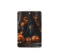 Poezjzw 4pcs Skeleton Pumpkin Lamp Pattern Lavender Scent Car Aroma Rectangle Hanging Fragrance Applies To Closet Shoe