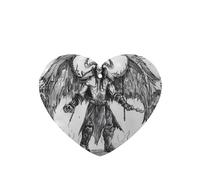 Poezjzw 4pcs Sketch Of A Demon Pattern Lavender Scent Car Aroma Heart Shape Hanging Fragrance Applies To Closet Shoe