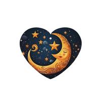 Poezjzw 4pcs Sleeping Moon Star Pattern Lavender Scent Car Aroma Heart Shape Hanging Fragrance Applies To Closet Shoe