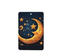 Poezjzw 4pcs Sleeping Moon Star Pattern Lavender Scent Car Aroma Rectangle Hanging Fragrance Applies To Closet Shoe