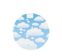 Poezjzw 4pcs Smiling White Cloud Pattern Lavender Scent Car Aroma Round Shape Hanging Fragrance Applies To Closet Shoe