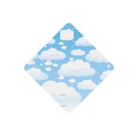 Poezjzw 4pcs Smiling White Cloud Pattern Lavender Scent Car Aroma Square Hanging Fragrance Applies To Closet Shoe