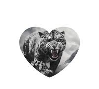 Poezjzw 4pcs Snow Leopard In Ice Field Pattern Lavender Scent Car Aroma Heart Shape Hanging Fragrance Applies To Closet Shoe