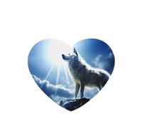 Poezjzw 4pcs Snow Wolf At The Peak Pattern Lavender Scent Car Aroma Heart Shape Hanging Fragrance Applies To Closet Shoe