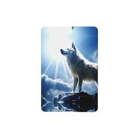 Poezjzw 4pcs Snow Wolf At The Peak Pattern Lavender Scent Car Aroma Rectangle Hanging Fragrance Applies To Closet Shoe