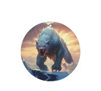 Poezjzw 4pcs Snowy Running Monster Pattern Lavender Scent Car Aroma Round Shape Hanging Fragrance Applies To Closet Shoe