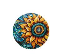 Poezjzw 4pcs Spinning Sunflower Pattern Lavender Scent Car Aroma Round Shape Hanging Fragrance Applies To Closet Shoe