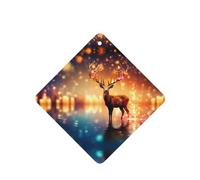 Poezjzw 4pcs Spirit Deer In The Starlight Pattern Lavender Scent Car Aroma Square Hanging Fragrance Applies To Closet Shoe