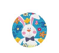 Poezjzw 4pcs Spring Happy Easter Holiday Pattern Lavender Scent Car Aroma Round Shape Hanging Fragrance Applies To Closet Shoe