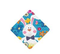Poezjzw 4pcs Spring Happy Easter Holiday Pattern Lavender Scent Car Aroma Square Hanging Fragrance Applies To Closet Shoe