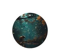 Poezjzw 4pcs Starlight Forest Elephant Pattern Lavender Scent Car Aroma Round Shape Hanging Fragrance Applies To Closet Shoe
