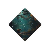 Poezjzw 4pcs Starlight Forest Elephant Pattern Lavender Scent Car Aroma Square Hanging Fragrance Applies To Closet Shoe