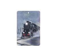 Poezjzw 4pcs Steam Train Depart Sunset Pattern Lavender Scent Car Aroma Rectangle Hanging Fragrance Applies To Closet Shoe