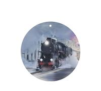 Poezjzw 4pcs Steam Train Depart Sunset Pattern Lavender Scent Car Aroma Round Shape Hanging Fragrance Applies To Closet Shoe