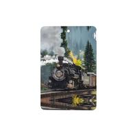 Poezjzw 4pcs Steam Train Pattern Lavender Scent Car Aroma Rectangle Hanging Fragrance Applies To Closet Shoe
