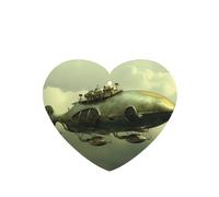 Poezjzw 4pcs Steam Whale Airship Pattern Lavender Scent Car Aroma Heart Shape Hanging Fragrance Applies To Closet Shoe