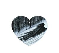 Poezjzw 4pcs Strange Black Wolf Pattern Lavender Scent Car Aroma Heart Shape Hanging Fragrance Applies To Closet Shoe