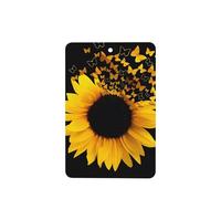 Poezjzw 4pcs Sunflower Floral Butterflies Art Pattern Lavender Scent Car Aroma Rectangle Hanging Fragrance Applies To Closet Shoe