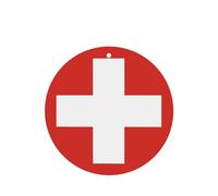 Poezjzw 4pcs Swiss Flag Pattern Lavender Scent Car Aroma Round Shape Hanging Fragrance Applies To Closet Shoe