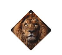 Poezjzw 4pcs The Lion'S Gaze Pattern Lavender Scent Car Aroma Square Hanging Fragrance Applies To Closet Shoe