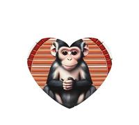 Poezjzw 4pcs The Silent Monkey Pattern Lavender Scent Car Aroma Heart Shape Hanging Fragrance Applies To Closet Shoe