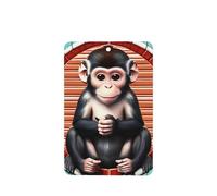 Poezjzw 4pcs The Silent Monkey Pattern Lavender Scent Car Aroma Rectangle Hanging Fragrance Applies To Closet Shoe