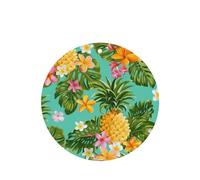 Poezjzw 4pcs Tropical Fruit Pineapple Pattern Lavender Scent Car Aroma Round Shape Hanging Fragrance Applies To Closet Shoe
