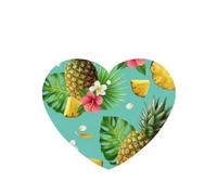 Poezjzw 4pcs Tropical Pineapple Pattern Lavender Scent Car Aroma Heart Shape Hanging Fragrance Applies To Closet Shoe