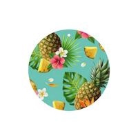 Poezjzw 4pcs Tropical Pineapple Pattern Lavender Scent Car Aroma Round Shape Hanging Fragrance Applies To Closet Shoe