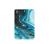 Poezjzw 4pcs Turquoise Blue Gold Marble Pattern Lavender Scent Car Aroma Rectangle Hanging Fragrance Applies To Closet Shoe