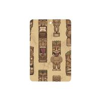Poezjzw 4pcs Vintage Aloha Tiki Pattern Pattern Lavender Scent Car Aroma Rectangle Hanging Fragrance Applies To Closet Shoe