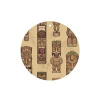 Poezjzw 4pcs Vintage Aloha Tiki Pattern Pattern Lavender Scent Car Aroma Round Shape Hanging Fragrance Applies To Closet Shoe