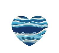 Poezjzw 4pcs Waves In The Sea Pattern Lavender Scent Car Aroma Heart Shape Hanging Fragrance Applies To Closet Shoe