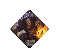 Poezjzw 4pcs Werewolf With Flame Pattern Lavender Scent Car Aroma Square Hanging Fragrance Applies To Closet Shoe