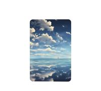 Poezjzw 4pcs White Clouds Over The Sea Pattern Lavender Scent Car Aroma Rectangle Hanging Fragrance Applies To Closet Shoe