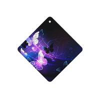 Poezjzw 4pcs White Purple Butterflies Pattern Lavender Scent Car Aroma Square Hanging Fragrance Applies To Closet Shoe