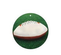 Poezjzw 4pcs White Rugby Ball Pattern Lavender Scent Car Aroma Round Shape Hanging Fragrance Applies To Closet Shoe