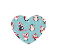 Poezjzw 4pcs Winter Christmas Penguins Pattern Lavender Scent Car Aroma Heart Shape Hanging Fragrance Applies To Closet Shoe