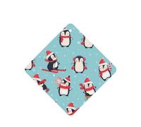 Poezjzw 4pcs Winter Christmas Penguins Pattern Lavender Scent Car Aroma Square Hanging Fragrance Applies To Closet Shoe