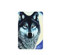 Poezjzw 4pcs Wolf Under Moon Pattern Lavender Scent Car Aroma Rectangle Hanging Fragrance Applies To Closet Shoe