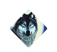 Poezjzw 4pcs Wolf Under Moon Pattern Lavender Scent Car Aroma Square Hanging Fragrance Applies To Closet Shoe