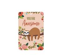 Poezjzw 4pcs You Are Awesome Sloth Pattern Lavender Scent Car Aroma Rectangle Hanging Fragrance Applies To Closet Shoe