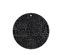 Poezjzw 6pcs Abstract Science Chemistry Pattern Lavender Scent Car Aroma Round Shape Hanging Fragrance Applies To Closet Shoe