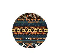 Poezjzw 6pcs African Tribal Ethnic Texture Pattern Lavender Scent Car Aroma Round Shape Hanging Fragrance Applies To Closet Shoe