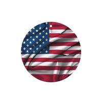 Poezjzw 6pcs American Flag Pattern Lavender Scent Car Aroma Round Shape Hanging Fragrance Applies To Closet Shoe